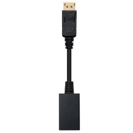 Nanocable Adaptador DisplayPort a HDMI, DP/M-HDMI A/H, Negro, 15 cm